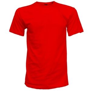 Gemrock Men's Solid Color T-Shirt Red